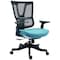 We'Re It Moov Series Flex Mesh Back, Multifunction Chair with Adjustable Arms, Ocean Blue Seat, Black Frame EM5325-OCEAN - alternate 1