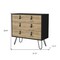 Homeroots 32" Natural and Black Three Drawer Dresser 552270 - alternate 5