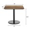 Flash Furniture Commercial 36" SQ Natural HPL Tabletop with Black Table Height RD Base ST-SQ36-NAT-TR24-GG - alternate 6