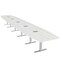 Skutchi Designs 22 Person Conference Table With Power Unit | 22' Boat Table | Harmony Series HAR-BOT-48X264-T-W960-ESIL - alternate 1