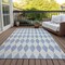 Homeroots 10' X 14' Sky Blue And Ivory Geometric Washable Indoor Outdoor Area Rug 577120 - alternate 8