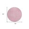 Homeroots 8' Pink And Ivory Round Geometric Washable Indoor Outdoor Area Rug 600848 - alternate 5