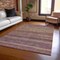 Homeroots 9' X 12' Rust And Blush Striped Washable Indoor Outdoor Area Rug 615852 - alternate 4