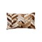 Homeroots Set of Two 12" X 20" Brown and Natural Chevron Cowhide Lumbar Throw Pillows, 2PK 544582 - alternate 4