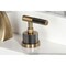 Kingston Brass Widespread Bathroom Faucet with Knurled Handle and Brass Pop-Up, Antique Brass KS4983KNL - alternate 3