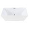 Kingston Brass 59" Acrylic Rectangular Double Ended Freestanding Tub with Drain, Glossy White/Antique Brass VTSQ593223C413 - alternate 1