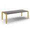Homeroots 95" Gray And Brass Stainless Steel Dining Table 487372 - alternate 3