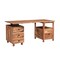 Homeroots 69" Brown Solid Wood Wall Mounted Writing Desk and Bookshelf Set With Four Drawers 634359 - alternate 5