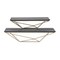 Homeroots Set Of Two Black And Gold Wood And Metal Modern Wall Mounted Accent Shelves 489049 - alternate 1