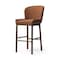 Homeroots 31" Brown Fabric and Solid Wood Bar Height Bar Chair 632483 - alternate 3