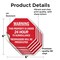 Signmission Warning This Property Is Under 24 H, 6 inch X 6 inch, Vinyl Decal, 5PK OC-D-5PACK-6-318 - alternate 4