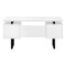 Homeroots 60" White and Black Wood and Metal Sled Computer Desk With Three Drawers 490008 - alternate 6