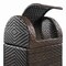 Happimess Darla 31.39-Gallon All-Weather Wicker/Metal Swing Top Hideaway Outdoor Trash Can, Brown HPM1202A - alternate 6