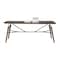 Homeroots 71" Brown Rectangular Manufactured Wood And Solid Wood Dining Table 486021 - alternate 1
