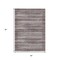 Homeroots 5' X 8' Brown And Beige Striped Washable Indoor Outdoor Area Rug 631480 - alternate 7