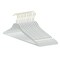 Nahanco 17in High Gloss White Wooden SlimLine Suit Hanger w/ Pant Bar and Gold Hook, 50PK SL70517WB50GH - alternate 4