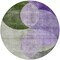 Homeroots 8' Lavender Purple And Green Round Geometric Washable Indoor Outdoor Area Rug 604919 - alternate 6