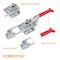 Powertec Toggle Clamp, 700 lbs Cap., 431 Adjustable U Bolt Latch, Antislip Hand Grip 20307N - alternate 4