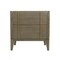 Homeroots Mid Century Dark Brown and White Faux Marble with Two Drawers 473037 - alternate 1