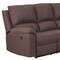 Homeroots Brown Polyester Blend Reclining U Shaped Three Piece Corner Sectional 366240 - alternate 3