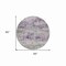 Homeroots 8' Lavender And Purple Round Striped Washable Indoor Outdoor Area Rug 609554 - alternate 3
