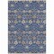 Homeroots 8' X 10' Navy Blue Brown And Beige Floral Washable Indoor Outdoor Area Rug 605434 - alternate 6