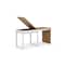 Homeroots 63" Natural and White Wood and Metal Sled Writing Desk 543781 - alternate 6