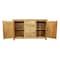 Homeroots 60in Natural Distressed Solid Wood Three Drawer Sideboard With Two Doors 606318 - alternate 8