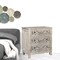 Homeroots 30" Distressed Gray Three Drawer Floral Carved Solid Wood Nightstand 521195 - alternate 7