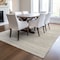 Homeroots 8' X 10' Linen Gray And Beige Striped Washable Indoor Outdoor Area Rug 597262 - alternate 6