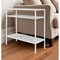 Homeroots 24" White Steel End Table With Two Shelves 544205 - alternate 1