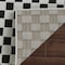 Homeroots 5' X 7' Black and White Geometric Distressed Indoor Outdoor Area Rug 558810 - alternate 7