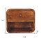 Homeroots 12" Brown Solid Wood Square One Drawer Floating Nightstand 651479 - alternate 11