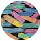 Homeroots 8' Black Pink And Yellow Round Striped Washable Indoor Outdoor Area Rug 618042 - alternate 4