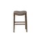 Homeroots 31" Gray and Brown Fabric and Solid Wood Backless Bar Height Bar Chair 632355 - alternate 2
