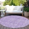 Homeroots 8' Plum And Lavender Round Floral Washable Indoor Outdoor Area Rug 604679 - alternate 6