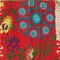 Homeroots 50" X 70" Red Floral Cotton Quilted Kantha Throw Blanket with Embroidery 544552 - alternate 2