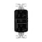 Eaton Wiring Devices Eaton GFCI Receptacle, 125 V, 20 A, NEMA: NEMA 5-20R, Back, Side Wiring, Black GF20BK - alternate 1