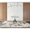 Homeroots 36" Gray And Silver Solid Wood And Iron Adjustable Height Dining Table 488589 - alternate 3
