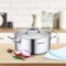 Korkmaz Gastro Proline 4.5 Liter Stainless Steel Low Casserole with Lid in Silver A2739 - alternate 3