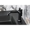 Kingston Brass One-Handle Single-Hole Bathroom Faucet with Deck Plate and Push Pop-Up Drain, Matte Black KSD3540TKL - alternate 4