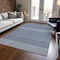 Homeroots 5' X 8' Navy Blue And Ivory Chevron Washable Indoor Outdoor Area Rug 612281 - alternate 5