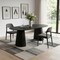 Homeroots 79" Black Solid Wood Double Pedestal Base Oval Dining Table 720465 - alternate 5