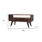 Homeroots 35in Walnut Solid Wood Enclosed and Open Storage TV Stand 719180 - alternate 6