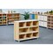 Beleduc By Playwell Palermo 41.1inx14.2in Mid 9-Compartment Closed Shelf, Tray-Compatible, White/Oak HPL, 32.6inH, 3+ 846041 - alternate 6
