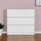 Homeroots 33" White Three Drawer Dresser 524955 - alternate 1