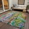 Homeroots 10' X 14' Green Gold And White Abstract Washable Indoor Outdoor Area Rug 577943 - alternate 6
