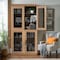 Homeroots 31" Natural And Clear Glass Door Accent Cabinet With Three Shelves 564864 - alternate 6