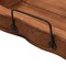 Homeroots 20in Brown Solid Wood Handmade Scalloped Serving Tray With Handles 724225 - alternate 2