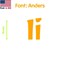 Aacc Self-Adhesive Vinyl Letter: i, Scale: 11 cm. Color: Orange Font: Anders by, 12PK AACC-Anders-li-Orange-M11x12 - alternate 1